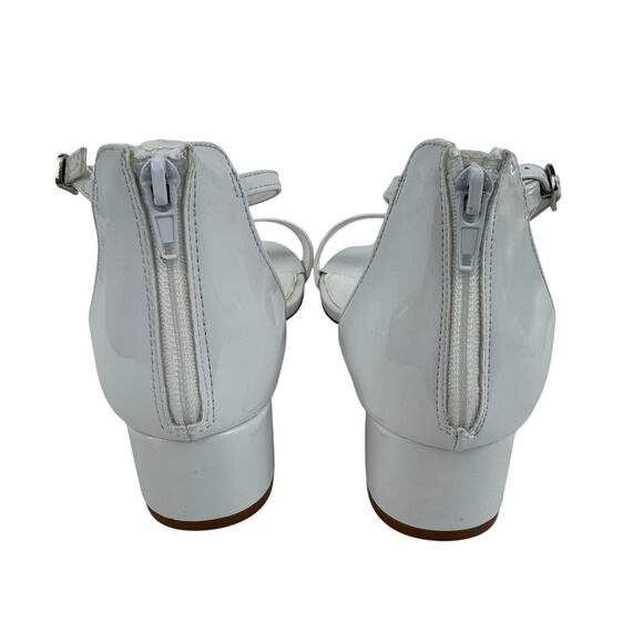 NINA HIDI BLOCK HEEL OPEN TOE MEMORY FOAM KITTEN HEELS IN WHITE‎ NWOB SIZE 6M - Picture 9 of 14